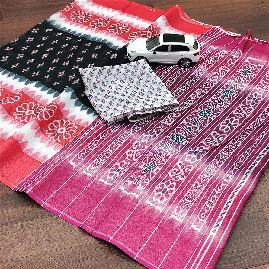 Pure Linen Pochampally 13 New Exclusive Wear Digital Printed Saree Collection